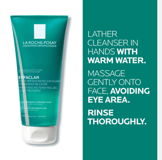 La Roche Posay Effaclar Micro-Peeling Purifying Gel 200ml - Image 3