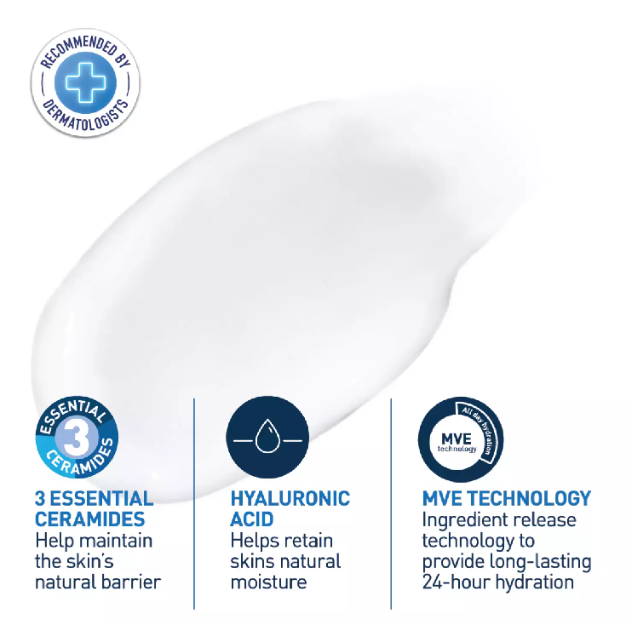 CeraVe PM Facial Moisturising Lotion Normal To Dry Skin 52ml - Image 4