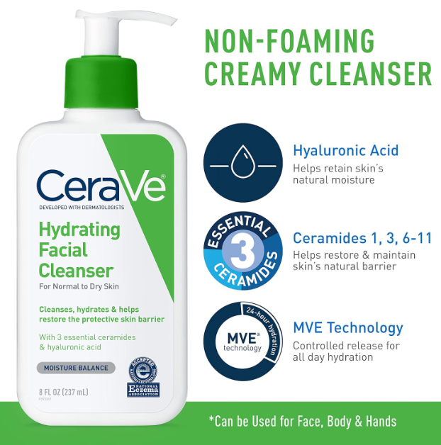 CeraVe Hydrating Cleanser 236ml - Image 3