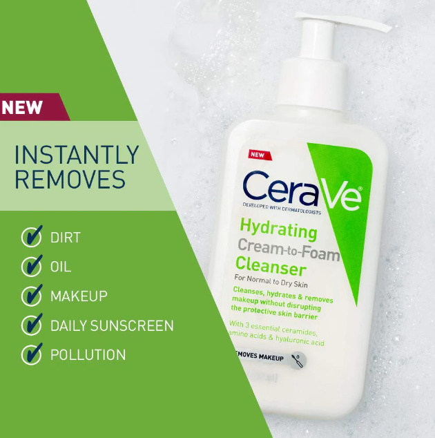 CeraVe Hydrating Cream To Foam Cleanser 473ml - Image 4