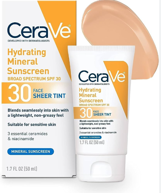 CeraVe Hydrating Mineral Sunscreen SPF 30 Face Lotion 75ml Price in Bangladesh | Broad-Spectrum Facial Protection