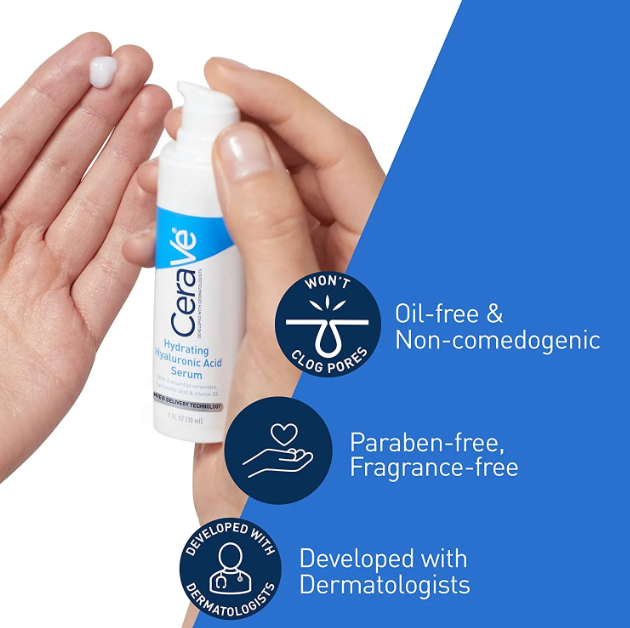 CeraVe Hydrating Hyaluronic Acid Serum 30ml - Image 3