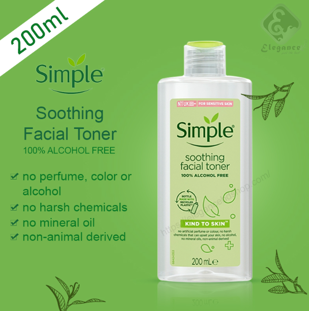 Simple Kind To Skin Alcohol Free Soothing Facial Toner 200ml New Version - Image 3