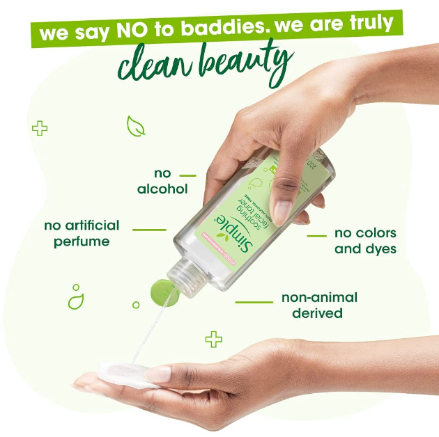 Simple Kind To Skin Alcohol Free Soothing Facial Toner 200ml New Version - Image 4