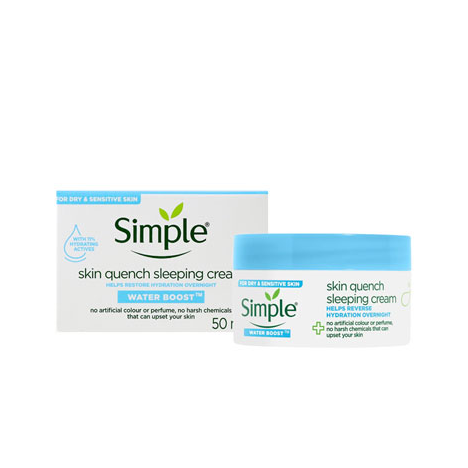 Simple Water Boost Skin Quench Sleeping Cream 50ml - Image 1
