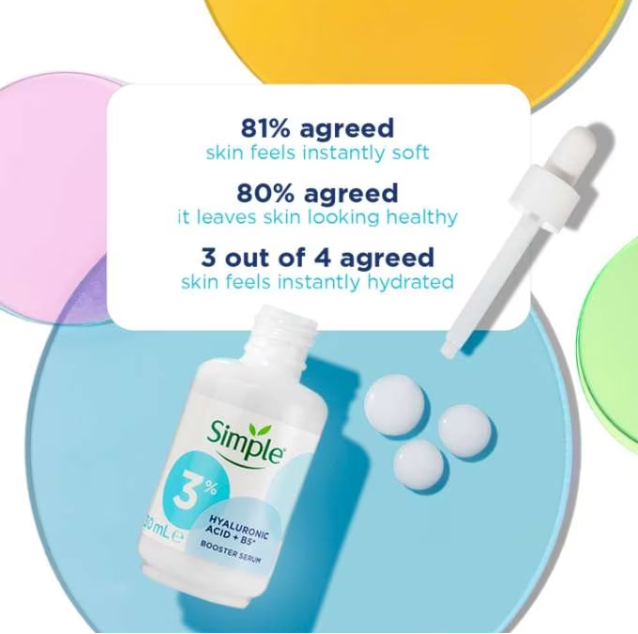Simple Booster Serum 3% Hyaluronic Acid & Vitamin B 30ml - Image 2