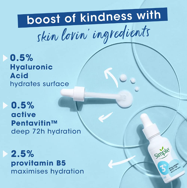 Simple Booster Serum 3% Hyaluronic Acid & Vitamin B 30ml - Image 4