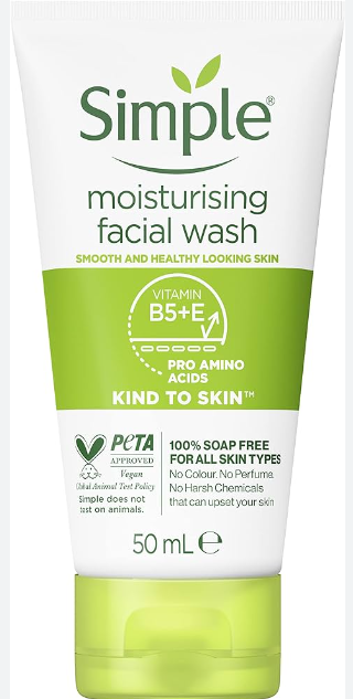 Simple Kind To Skin Moisturising Facial Wash 50ml - Image 1