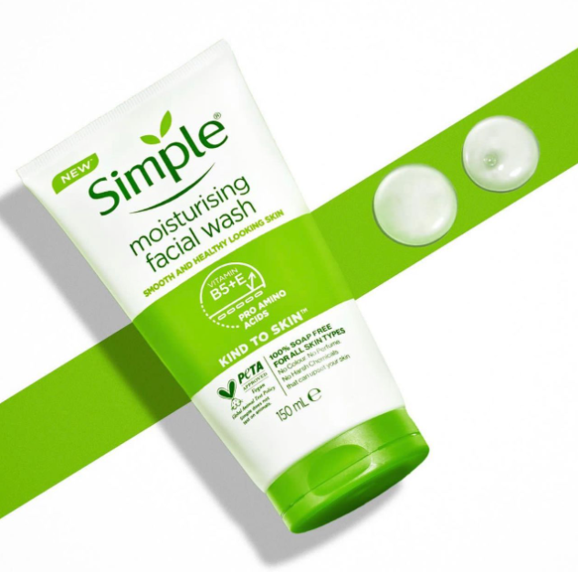 Simple Kind To Skin Moisturising Facial Wash 50ml - Image 3