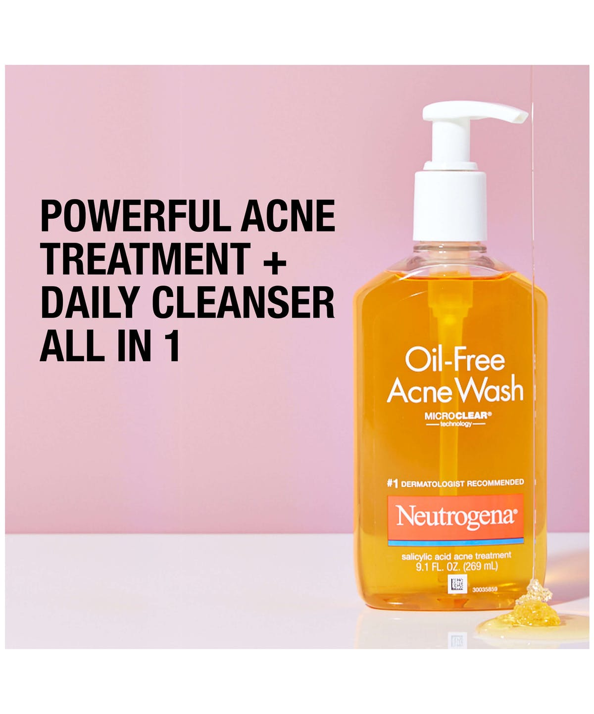 Neutrogena Oil Free Acne Wash - 269ml - Image 2