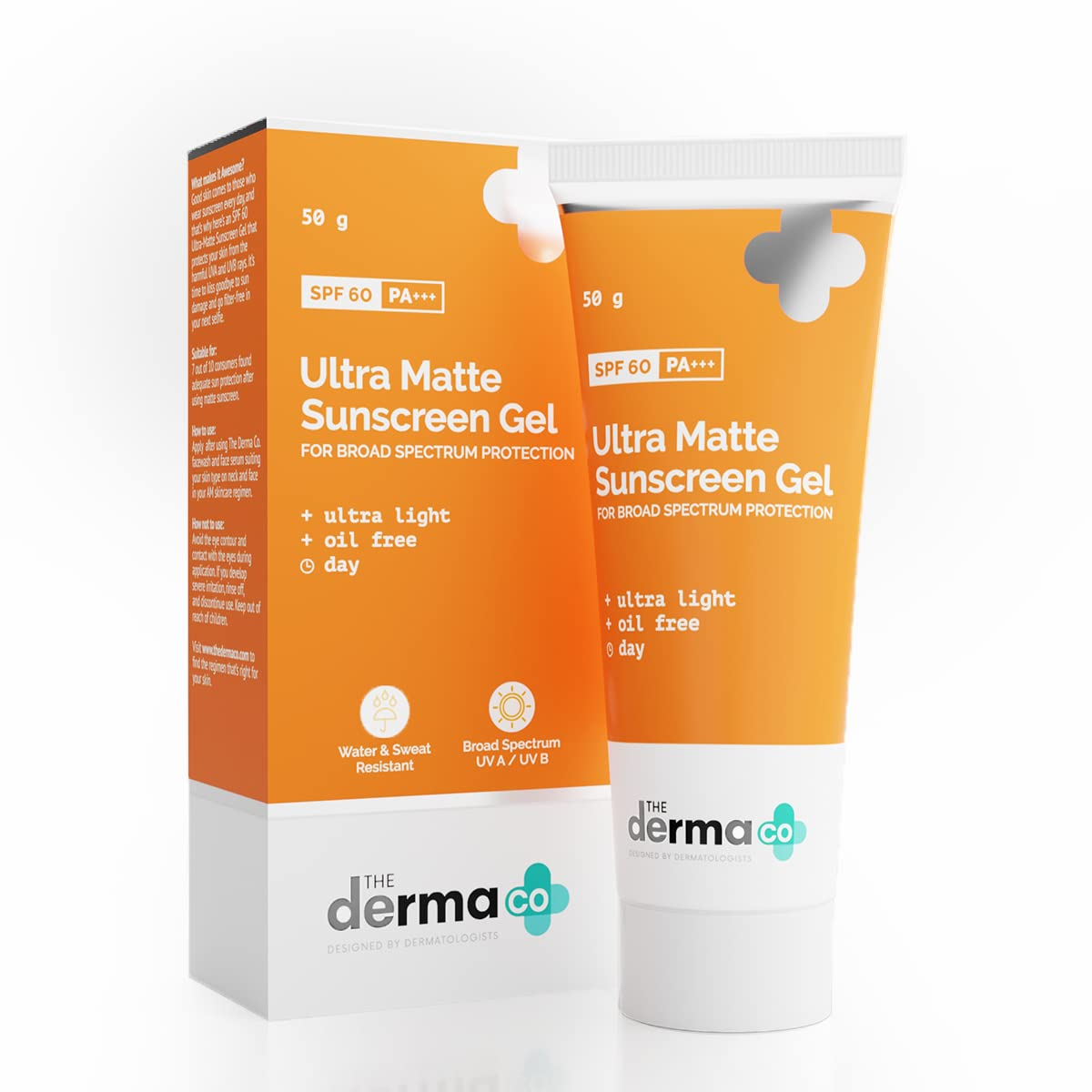 The Derma Co Ultra Matte Sunscreen Gel SPF 60 P+++ 50g - Image 1