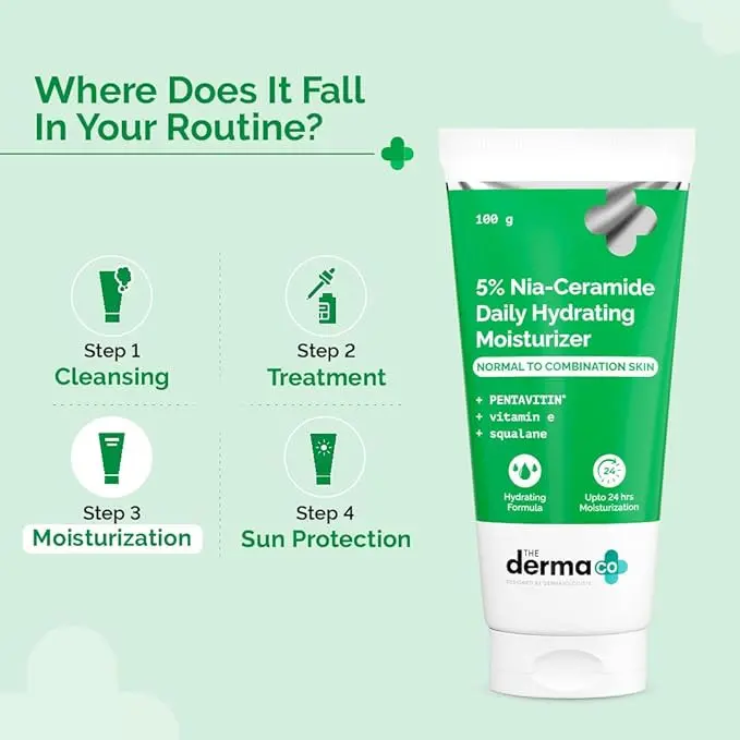 The Derma Co. 5% Nia-Ceramide Daily Hydrating Moisturizer 100g - Image 1