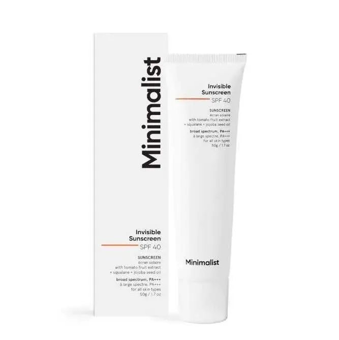 Minimalist Invisible SPF 40 Sunscreen 50g - Image 1