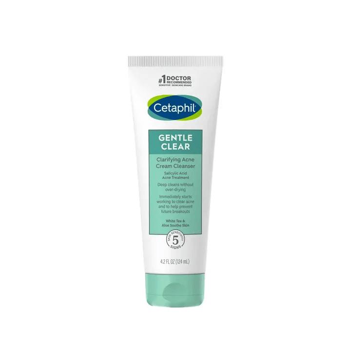 Cetaphil Gentle Clear Clarifying Acne Cream Cleanser 124ml - Image 1