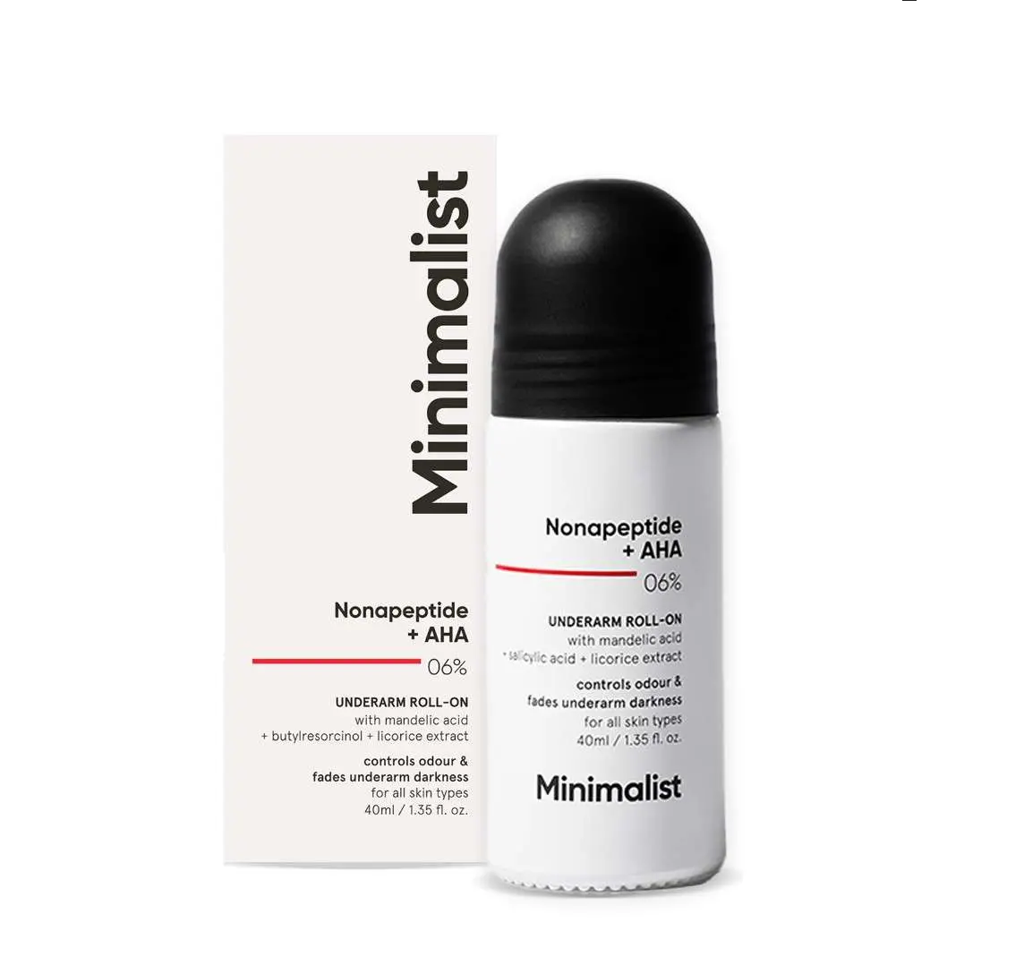 Minimalist Nonapeptide + AHA 6% Underarm Roll-On - 40ml - Image 1