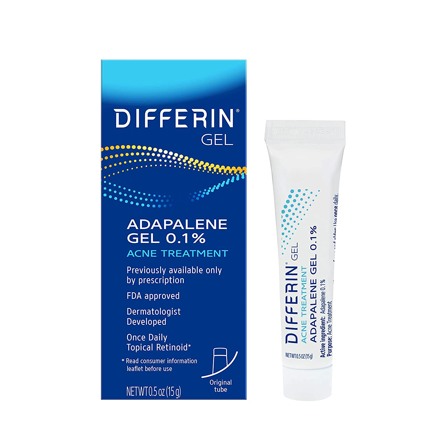 Differin 0.1% Adapalene Gel Treatment 15gm - Image 1